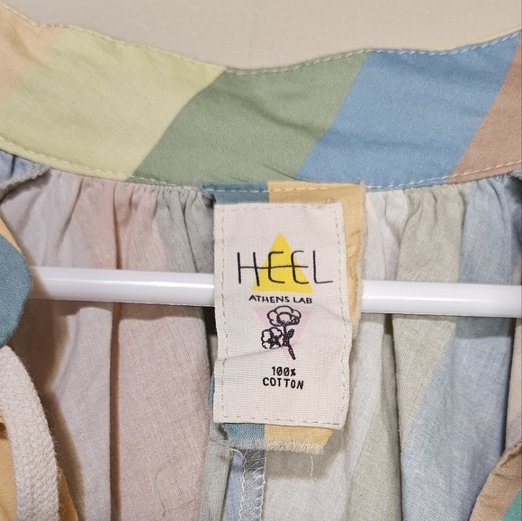 Heel Athens Lab Top Striped Pullover Women's Size XL Peasant Lagenlook Hellenic - Picture 3 of 7